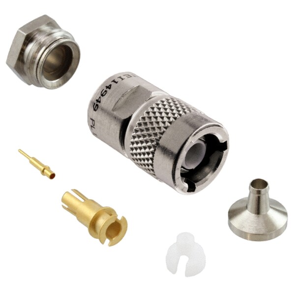 TRS PL155-47 Twinaxial Connector Components, Bayonet Coupling Straight Plug for M17/176-00002 Cbls
